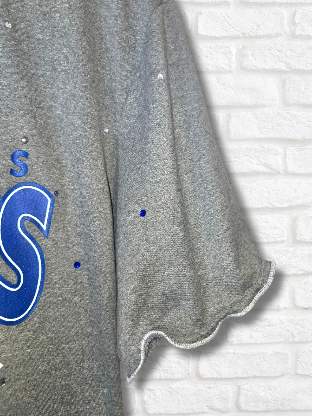 Los Angeles Dodgers Ruffle Crop Top - XL