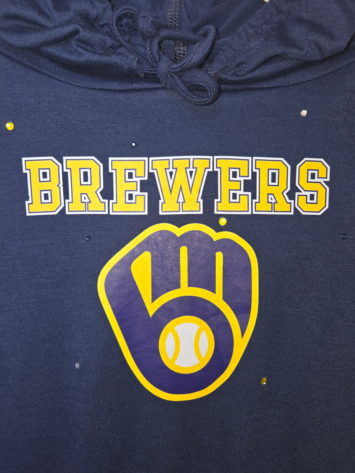 Milwaukee Brewers Ruffle Crop Top - Medium
