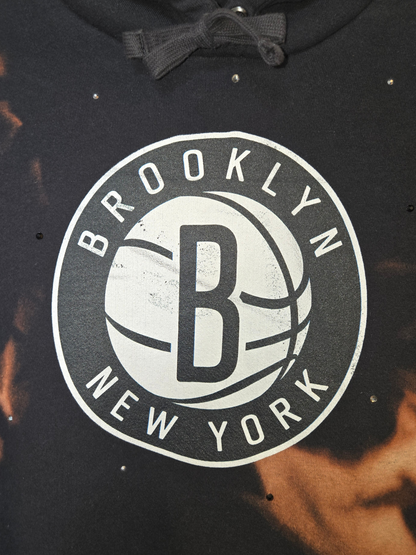 Brooklyn Nets Crop Hoodie- Medium