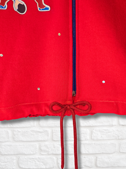 New England Patriots Crop Zip-Up Sweatshirt