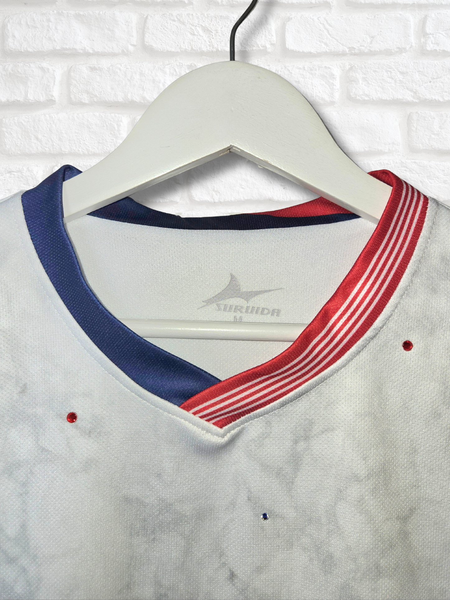 Team USA Ruffle Crop Top- Medium