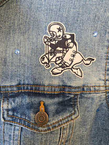 Dallas Cowboys Rhinestone Denim Jacket- Large