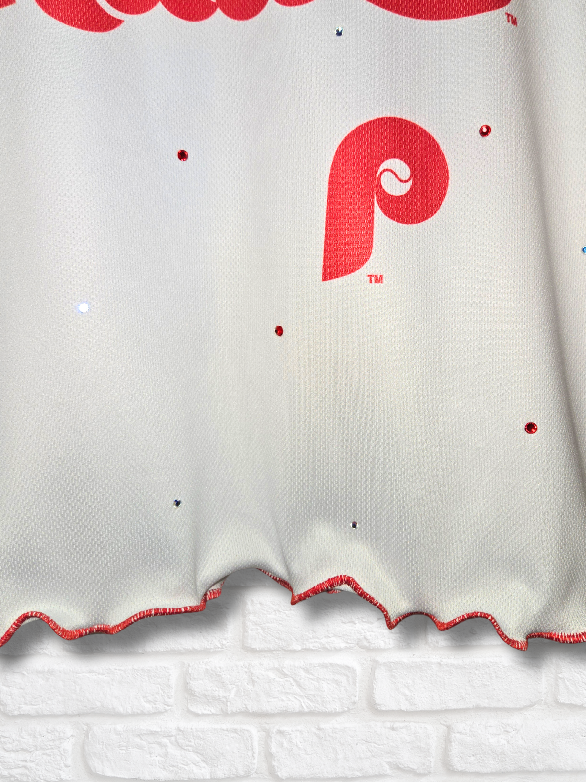 Philadelphia Phillies Ruffle Crop Top - Large