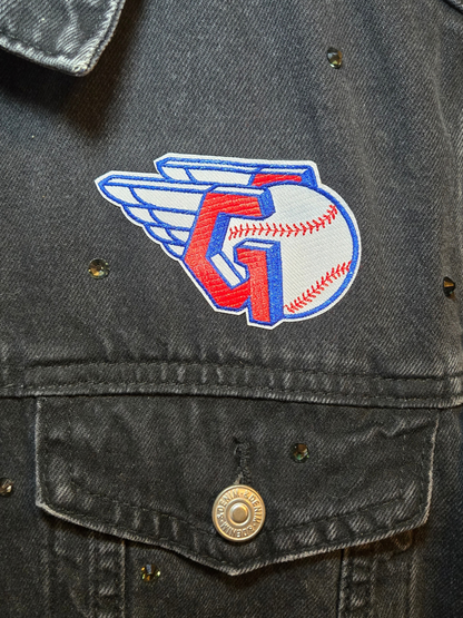 Cleveland Guardians Crop Denim Jacket