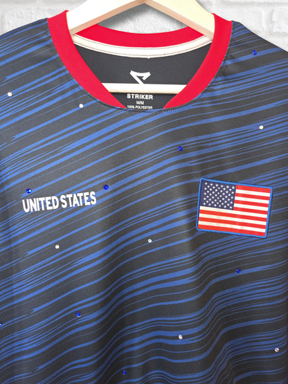 Team USA Ruffle Crop Top