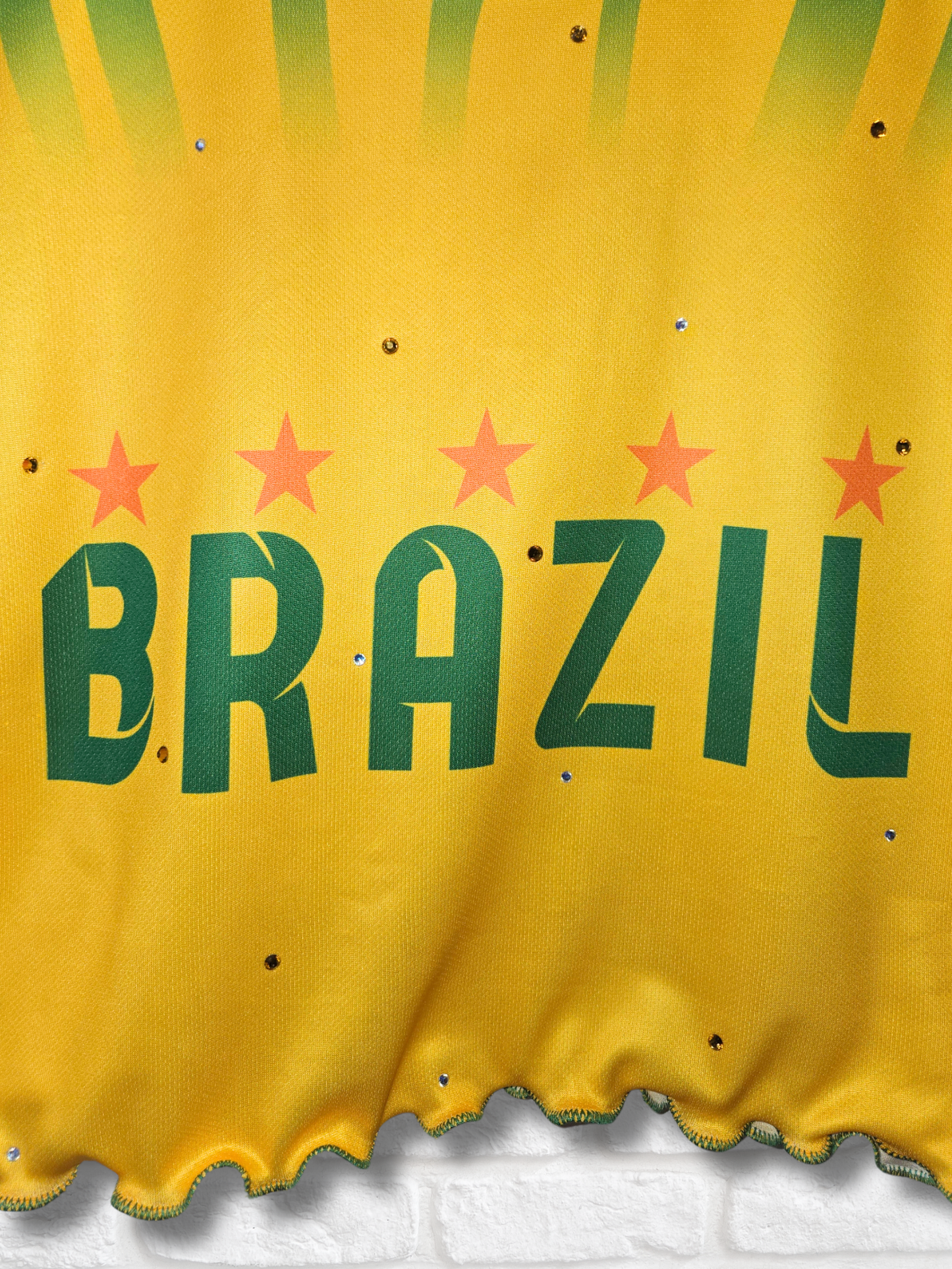 Team Brazil Ruffle Crop Top