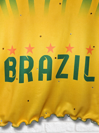 Team Brazil Ruffle Crop Top