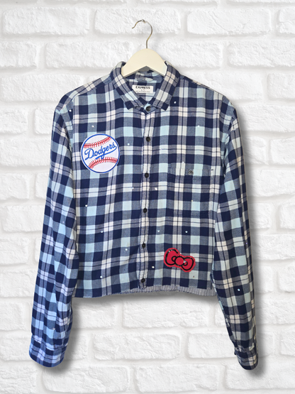 Los Angeles Dodgers HK Crop Flannel