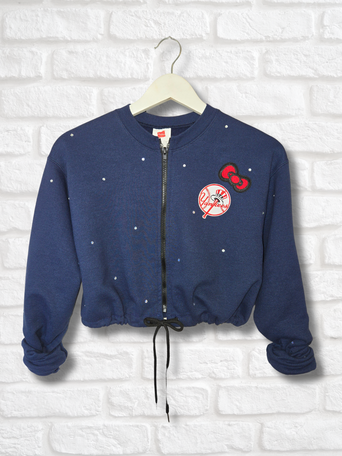 New York Yankees HK Crop Zip-Up Sweatshirt