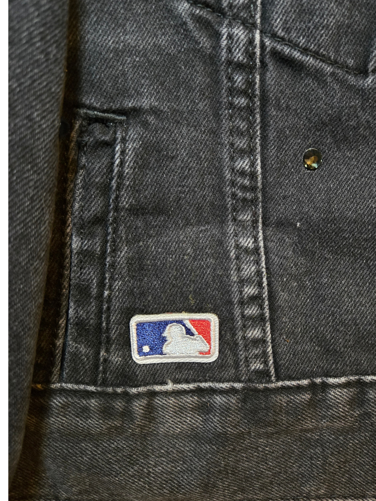 Cleveland Guardians Crop Denim Jacket