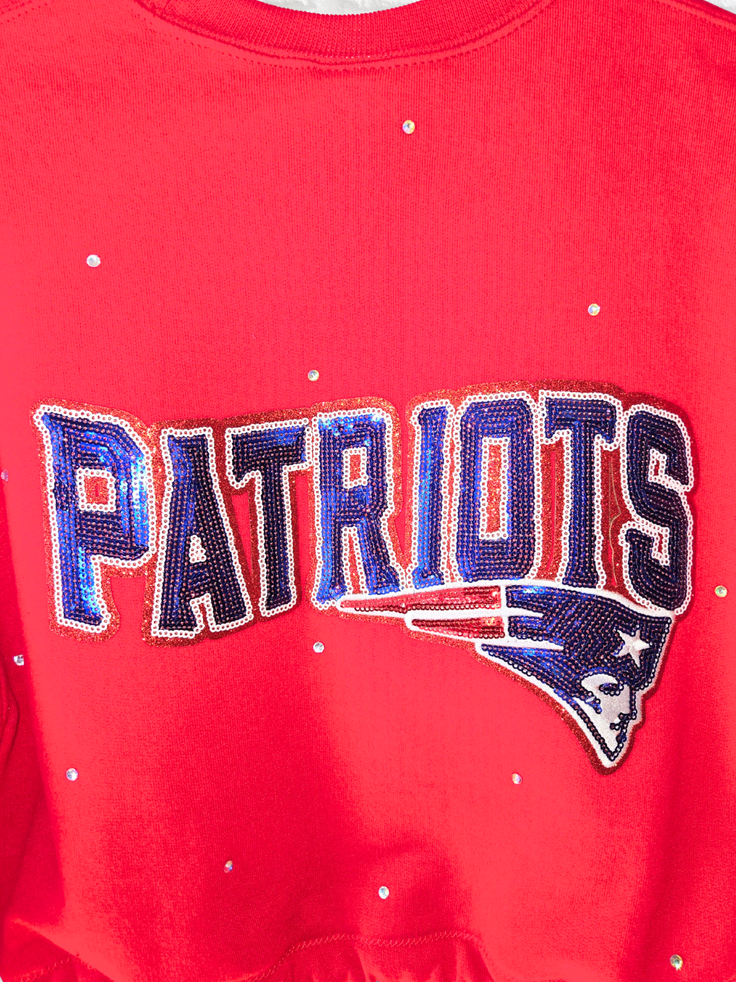 New England Patriots Crop Zip-Up Sweatshirt