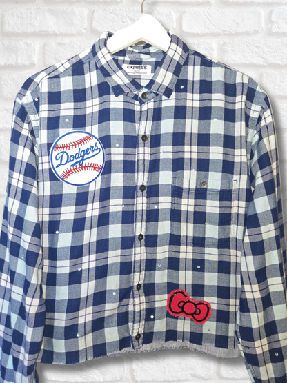 Los Angeles Dodgers HK Crop Flannel