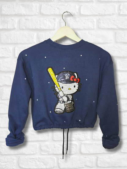 New York Yankees HK Crop Zip-Up Sweatshirt