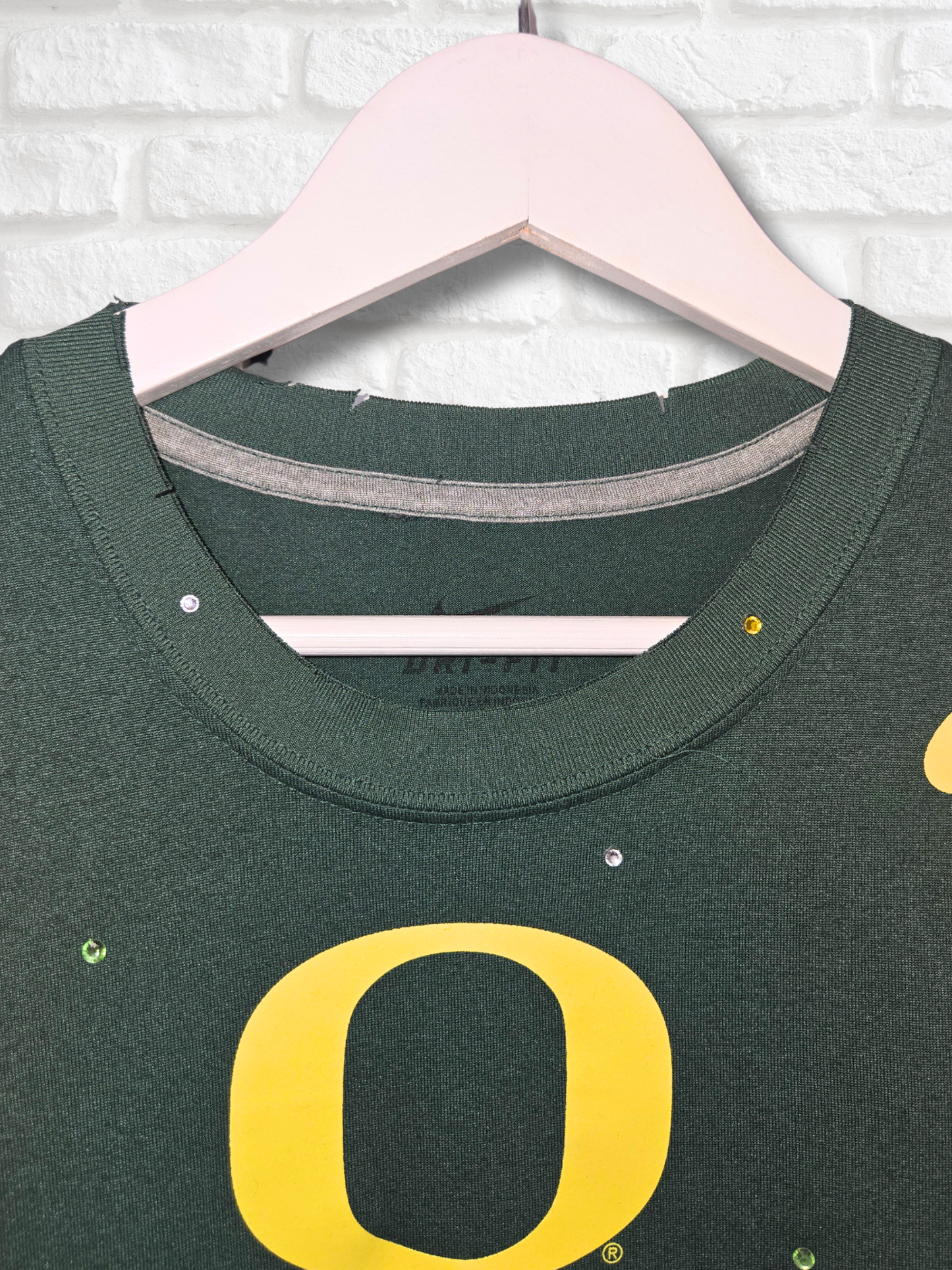Oregon Ducks Ruffle Crop Top - Small