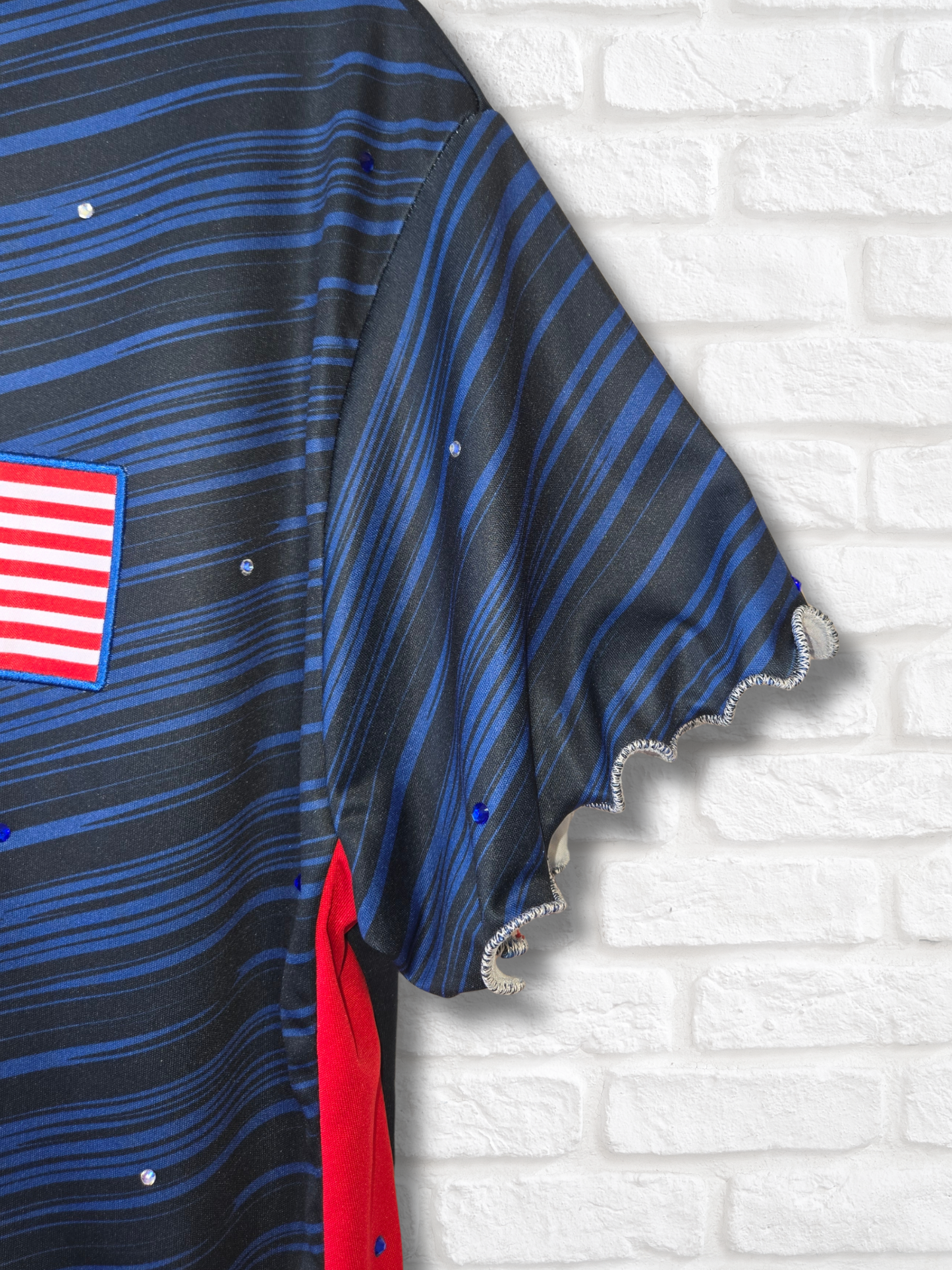 Team USA Ruffle Crop Top