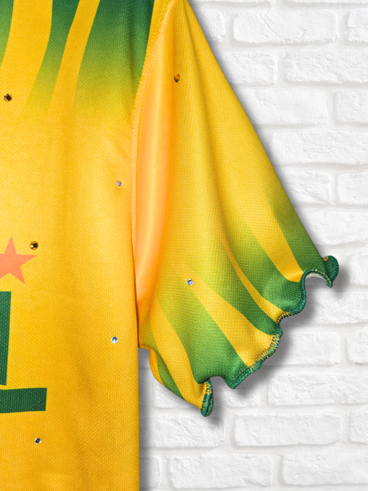 Team Brazil Ruffle Crop Top