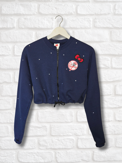 New York Yankees HK Crop Zip-Up Sweatshirt