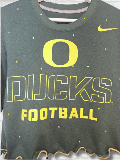Oregon Ducks Ruffle Crop Top - Small