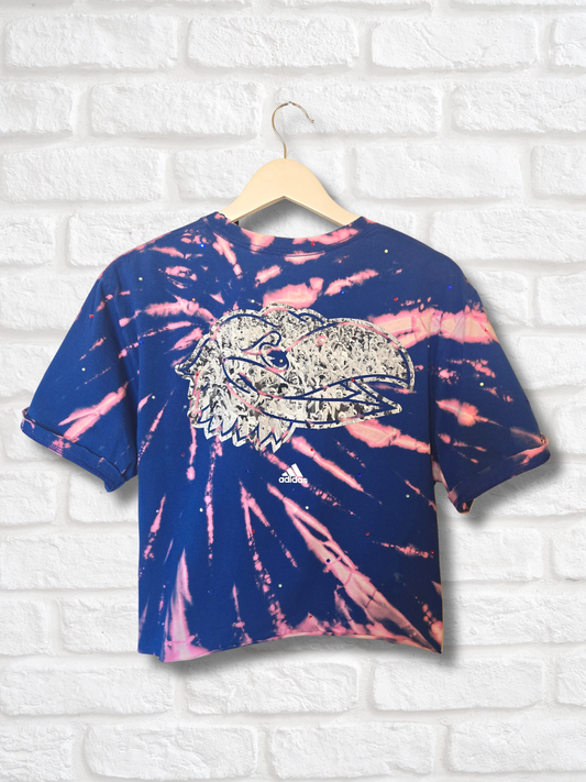 Kansas Jayhawks Crop Top- Large