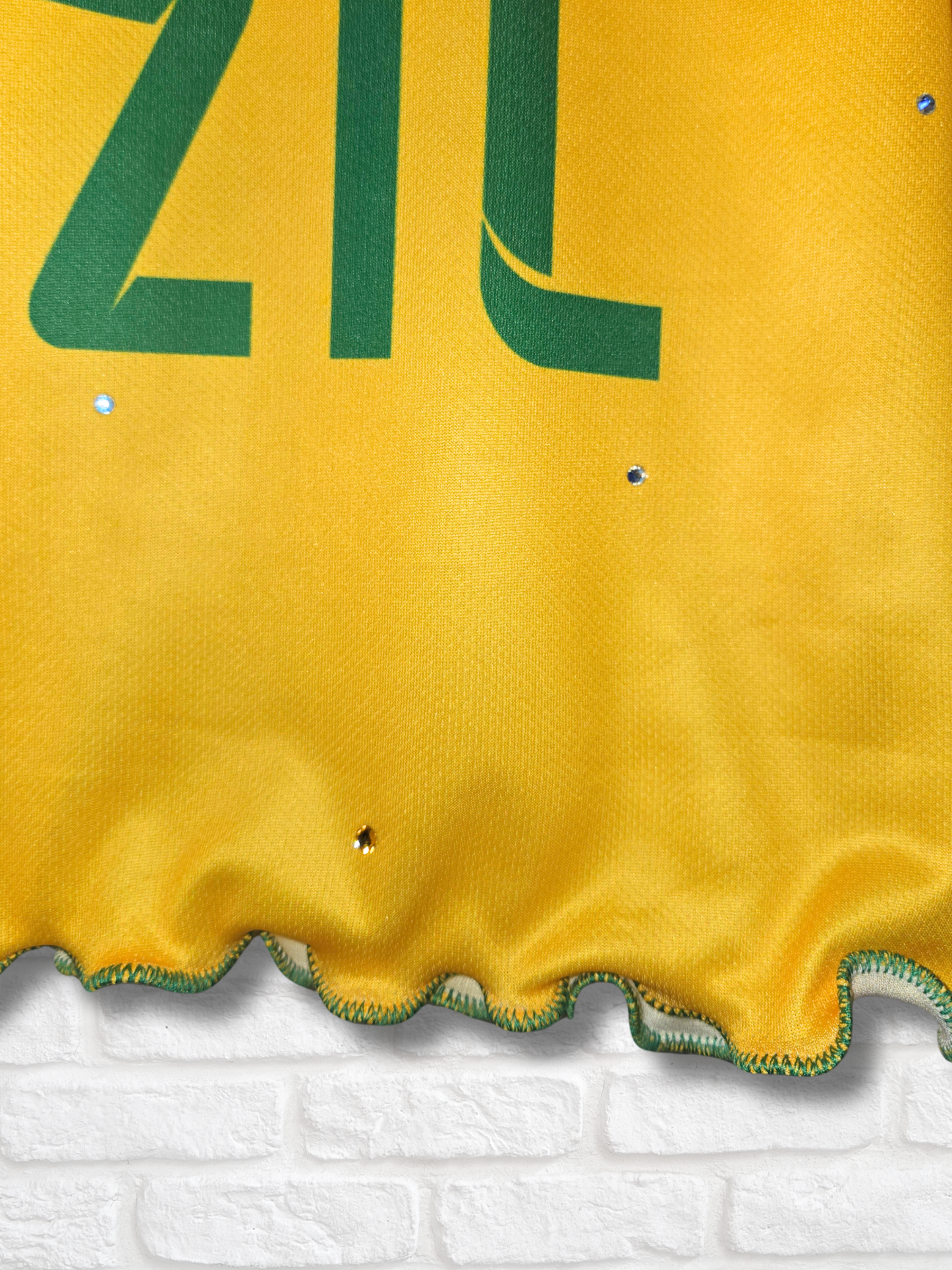 Team Brazil Ruffle Crop Top
