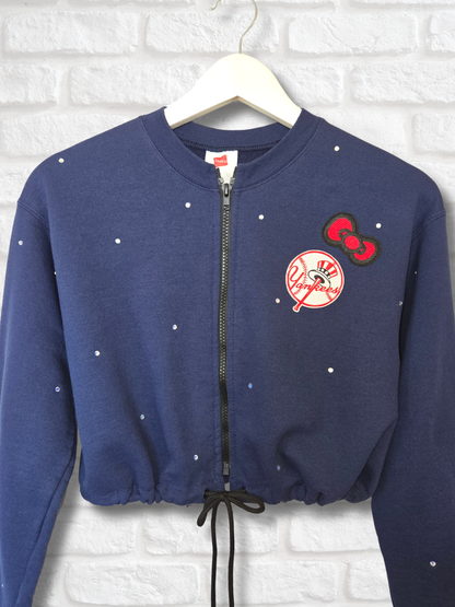 New York Yankees HK Crop Zip-Up Sweatshirt