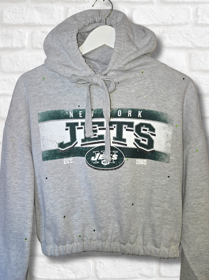 New York Jets Crop Hoodie- Large