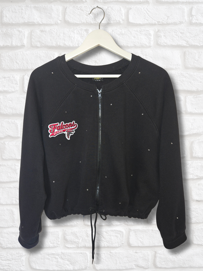 Atlanta Falcons Crop Zip-Up Sweatshirt- Large/XL