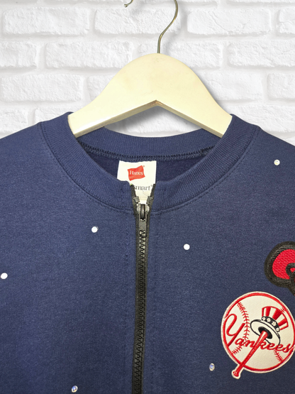 New York Yankees HK Crop Zip-Up Sweatshirt