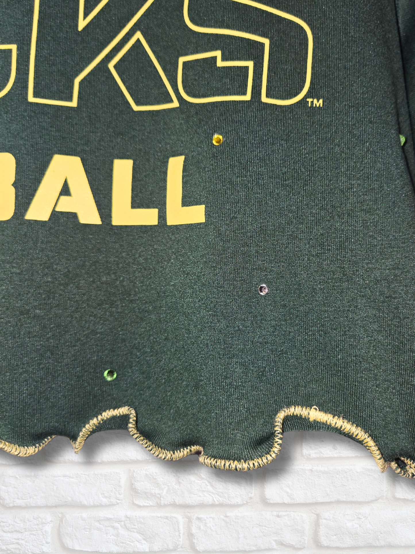 Oregon Ducks Ruffle Crop Top - Small