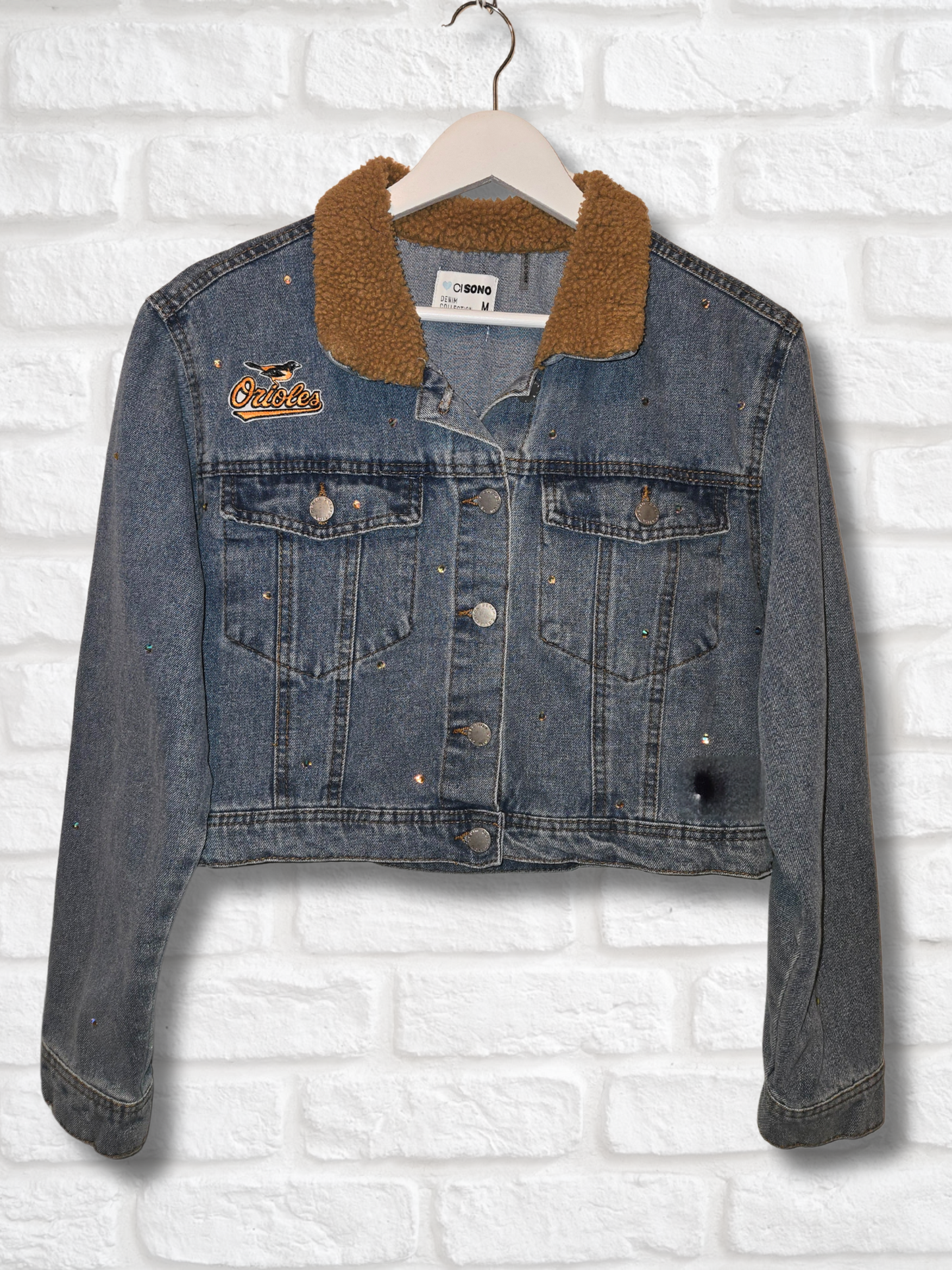 Baltimore Orioles Crop Rhinestone Jacket