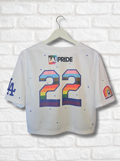 Los Angeles Dodgers Pride Crop Jersey - Medium