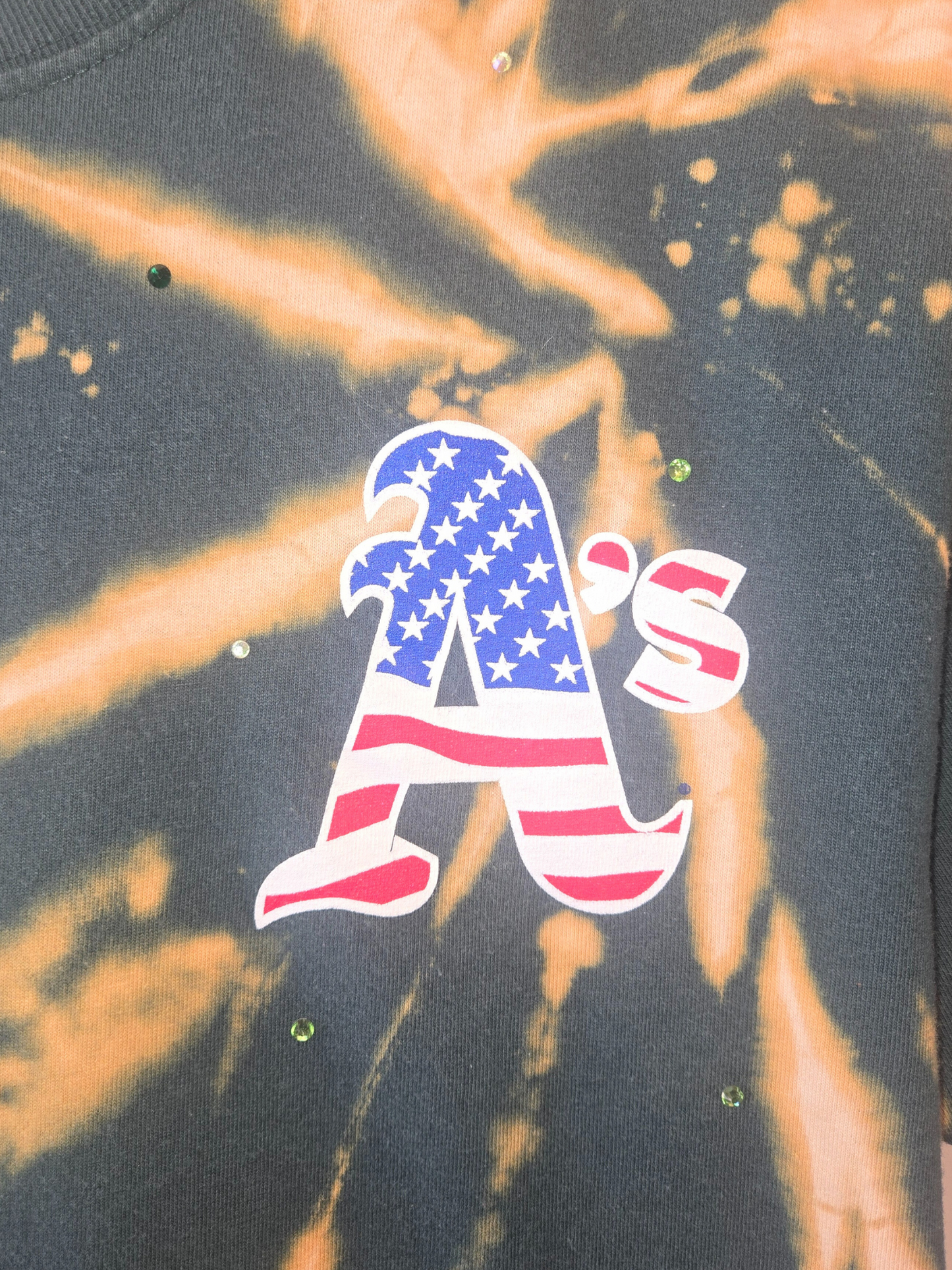 Vegas Athletics Stars & Stripes Crop Top- Large