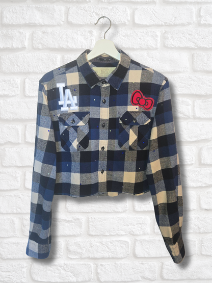 Dodgers HK Crop Flannel