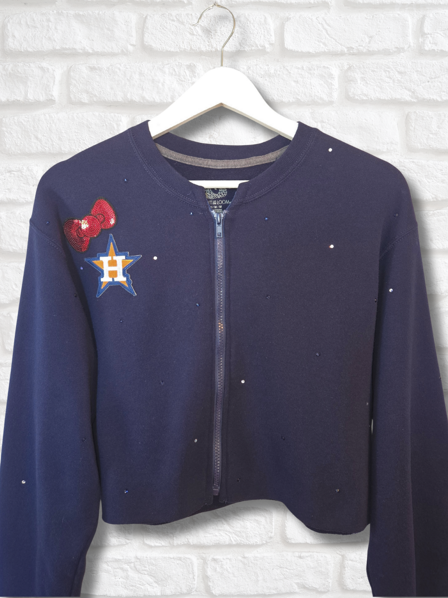 Astros HK Crop Zip-Up Sweatshirt