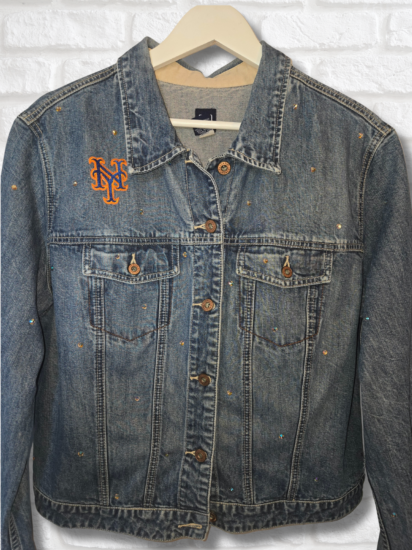 New York Mets Rhinestone Denim Jacket