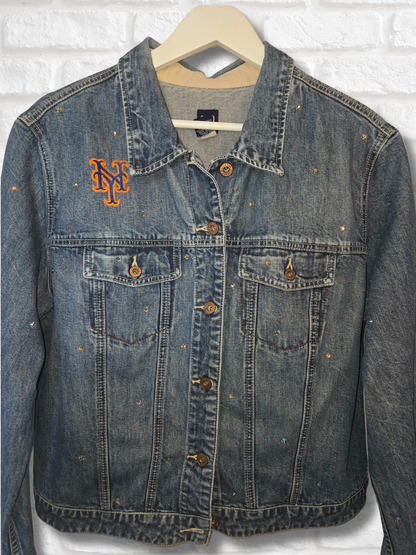 New York Mets Rhinestone Denim Jacket