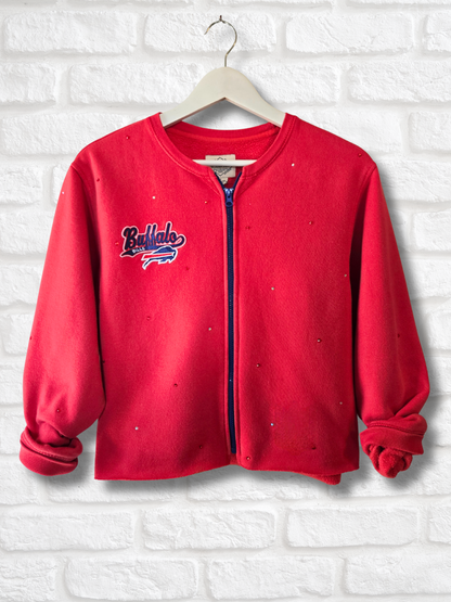 Buffalo Bills Crop Zip-Up Sweatshirt