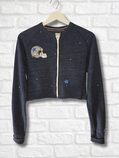Dallas Cowboys Crop Zip-Up Sweatshirt