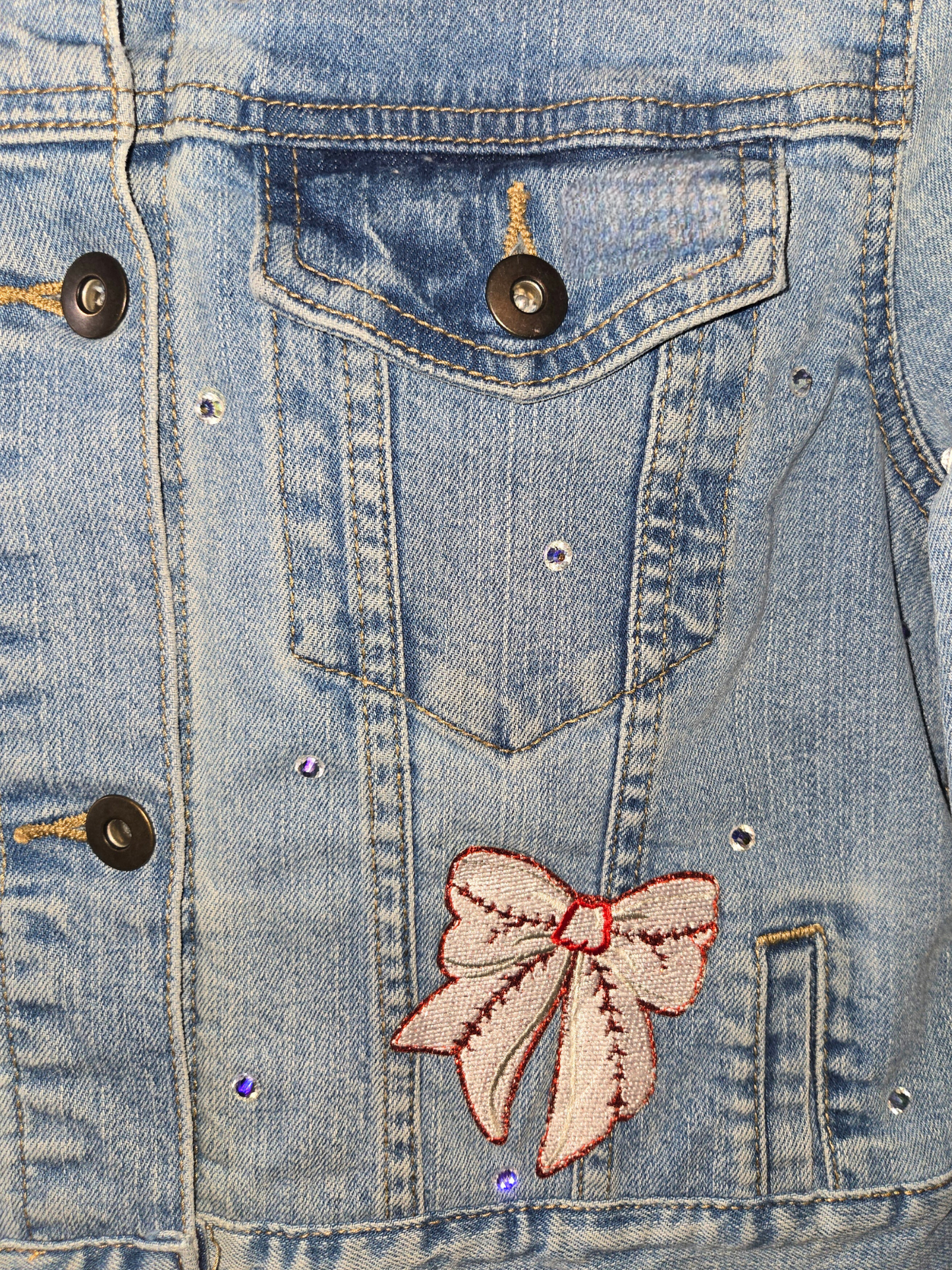 Toronto Blue Jays Crop Denim Jacket - Small