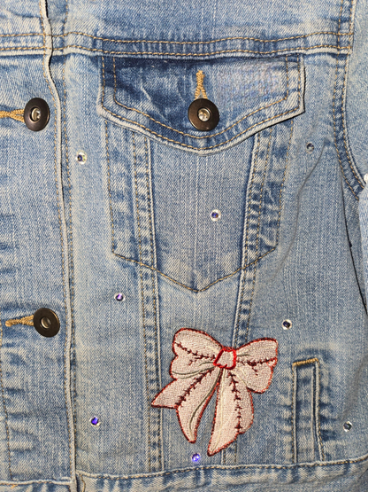 Toronto Blue Jays Crop Denim Jacket - Small