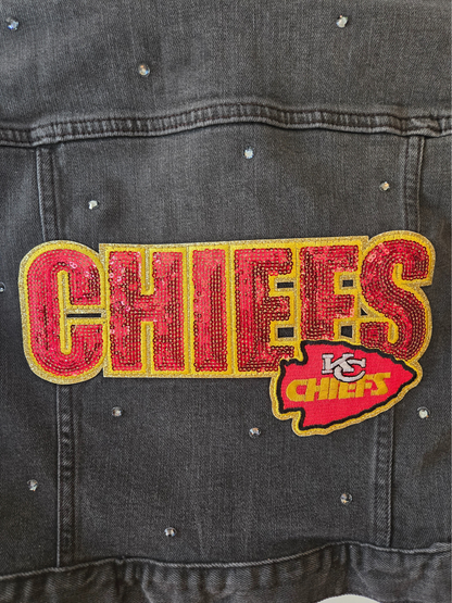 Kansas City Chiefs Crop Denim Jacket