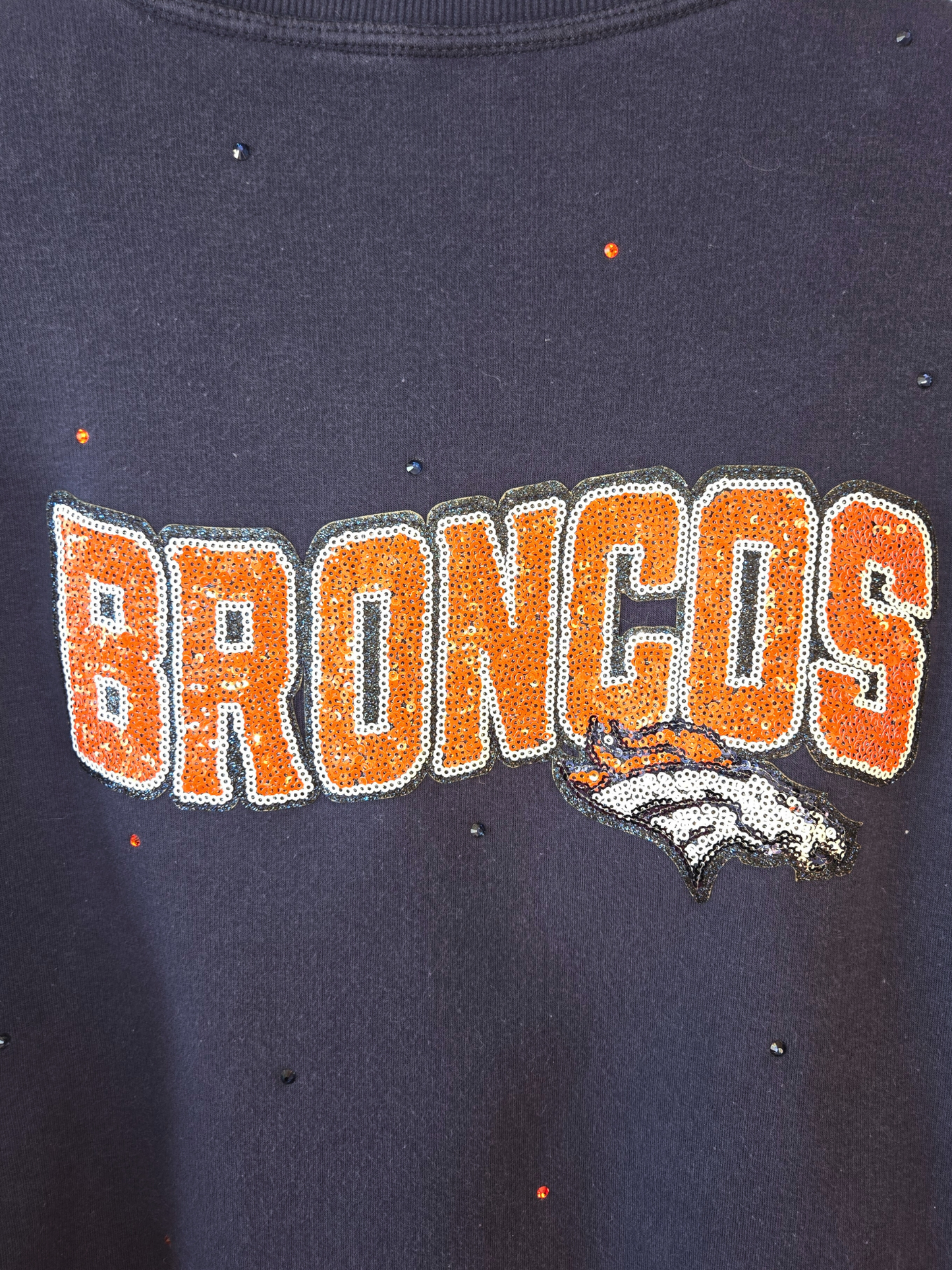 Denver Broncos Crop Zip-Up Sweatshirt