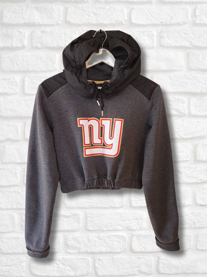 New York Giants Crop Hoodie