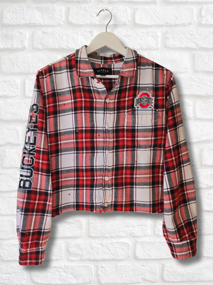 Ohio State Buckeyes Crop Flannel