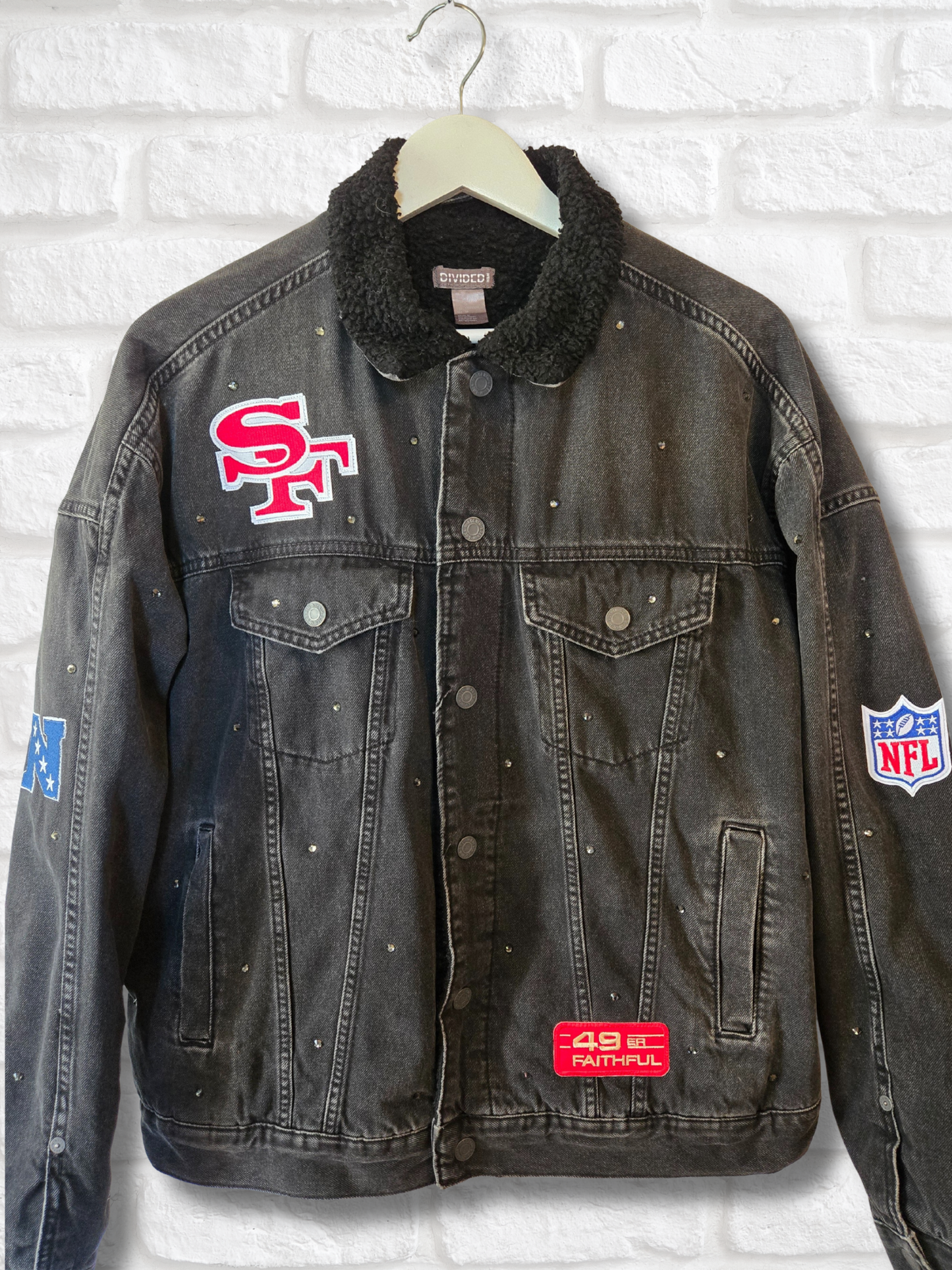 San Francisco 49ers Sherpa Lined Denim Jacket