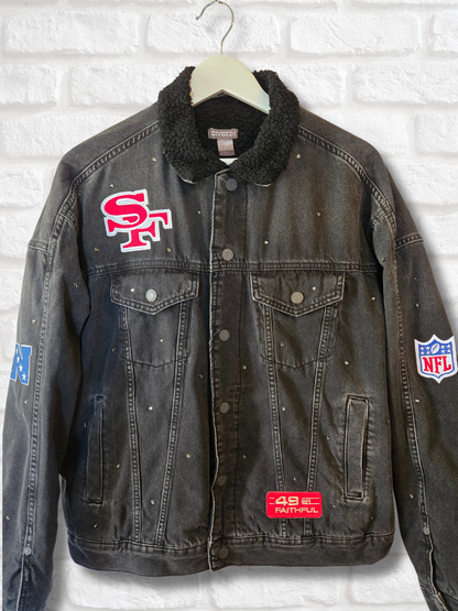 San Francisco 49ers Sherpa Lined Denim Jacket