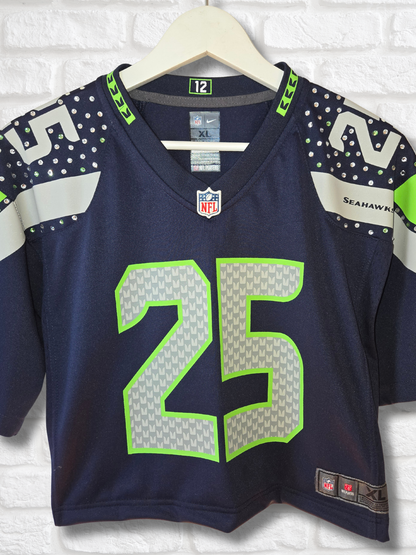 Seattle Seahawks Rhinestone Crop Jersey