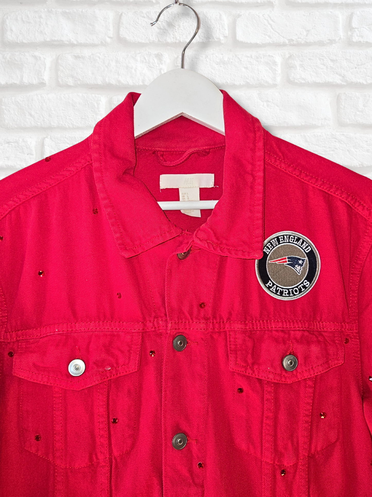 New England Patriots Oversized Denim Jacket