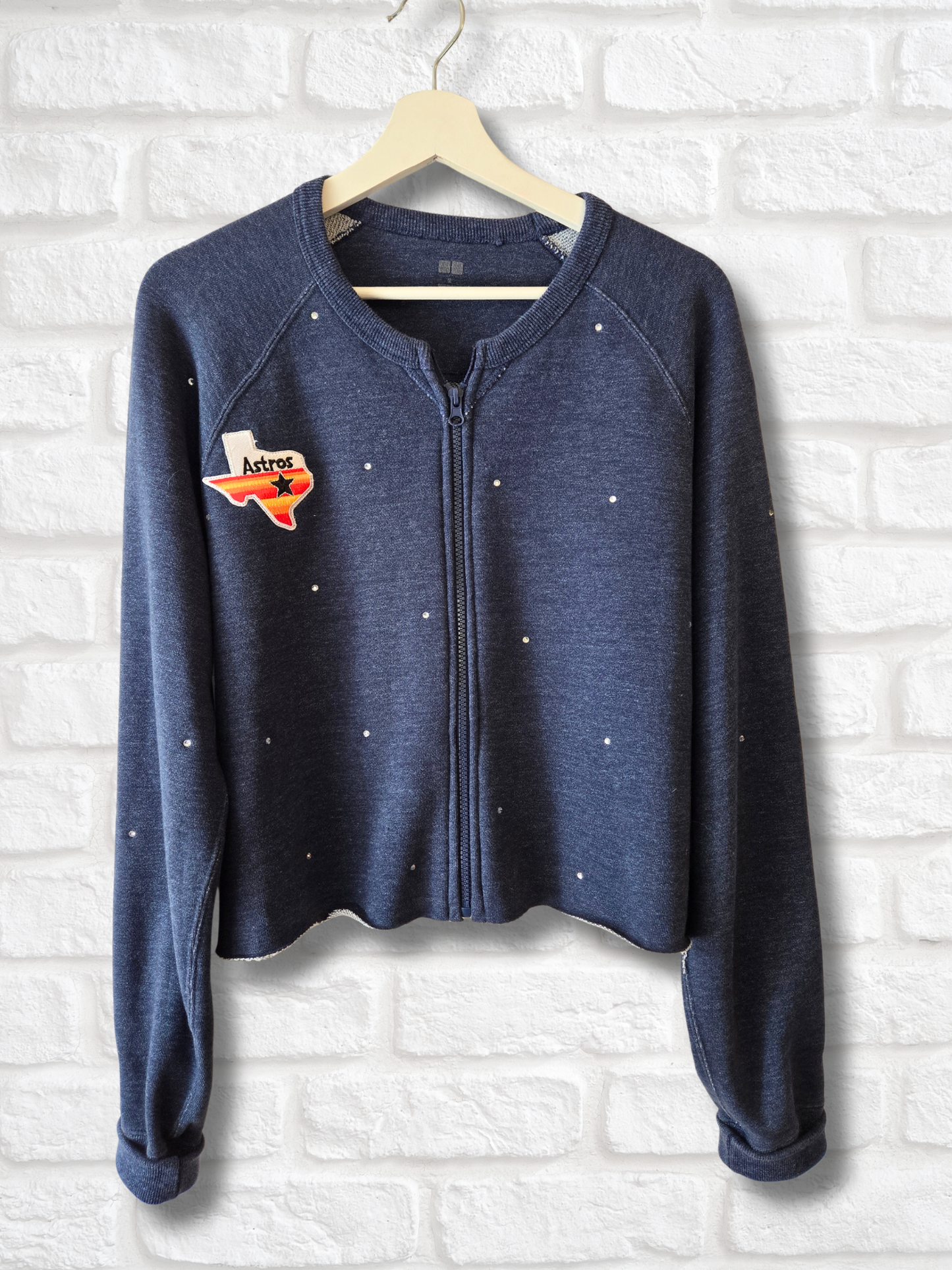Houston Astros Crop Zip-Up Sweatshirt