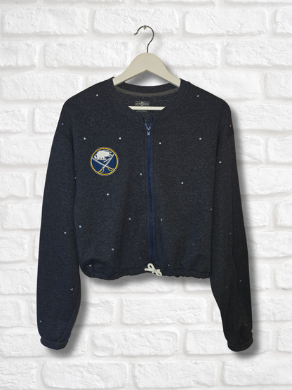 Buffalo Sabers Crop Zip-Up Sweatshirt - Medium/Large